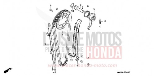 CAM CHAIN/TENSIONER NX650X de 1999